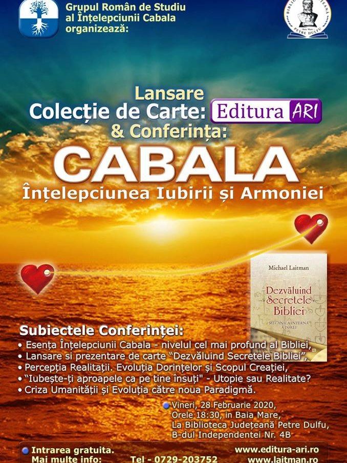 Conferință – Cabala, Înțelepciunea Iubirii și Armoniei – 2020
