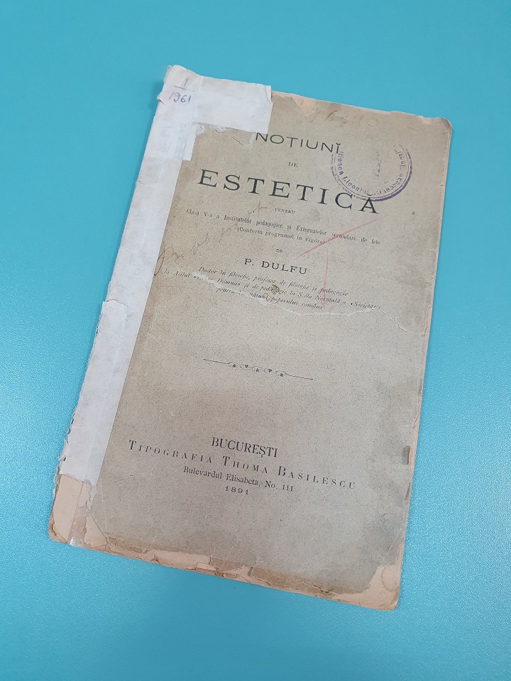 Noțiuni de estetică, Petre Dulfu, București, 1891