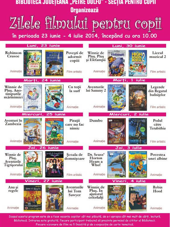 Zilele filmului pentru copii 2014