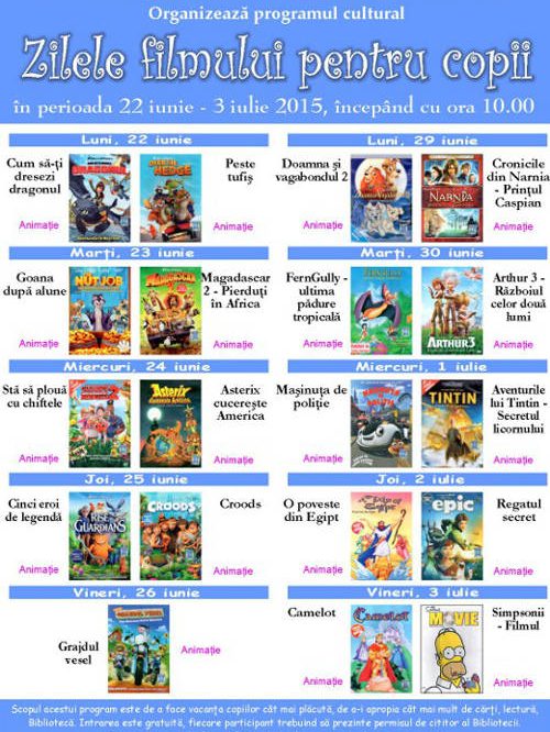 Zilele filmului pentru copii 2015