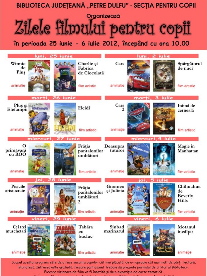 Zilele fimului pt copii 2012