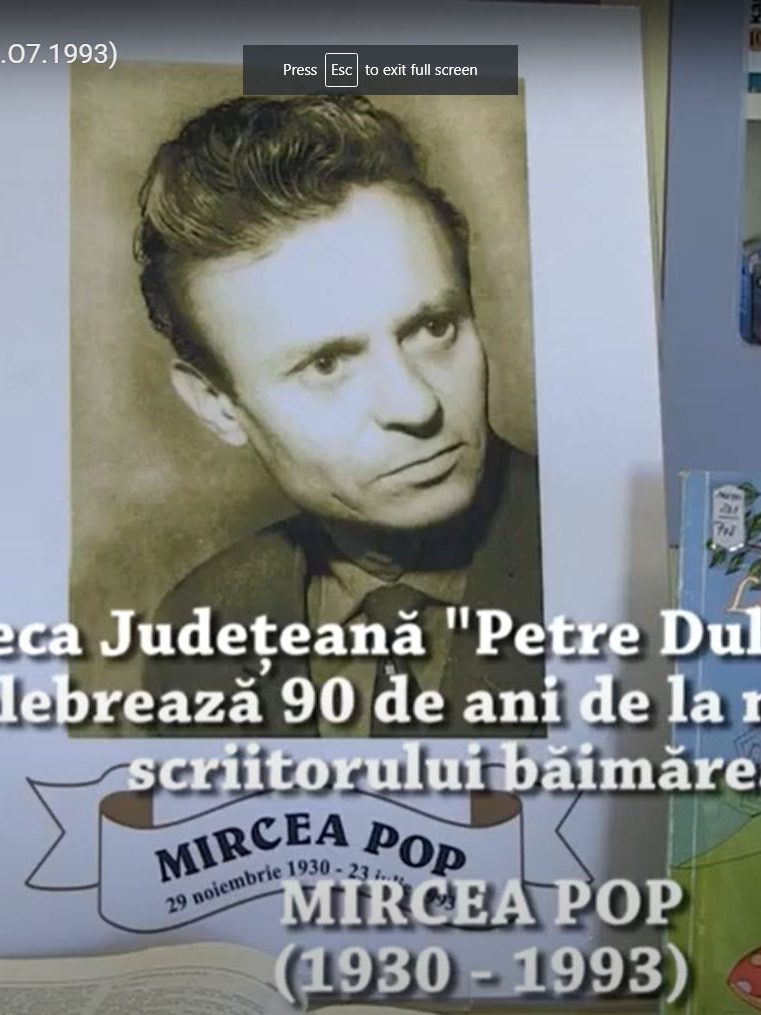 Mircea Pop, 29 noiembrie 2020