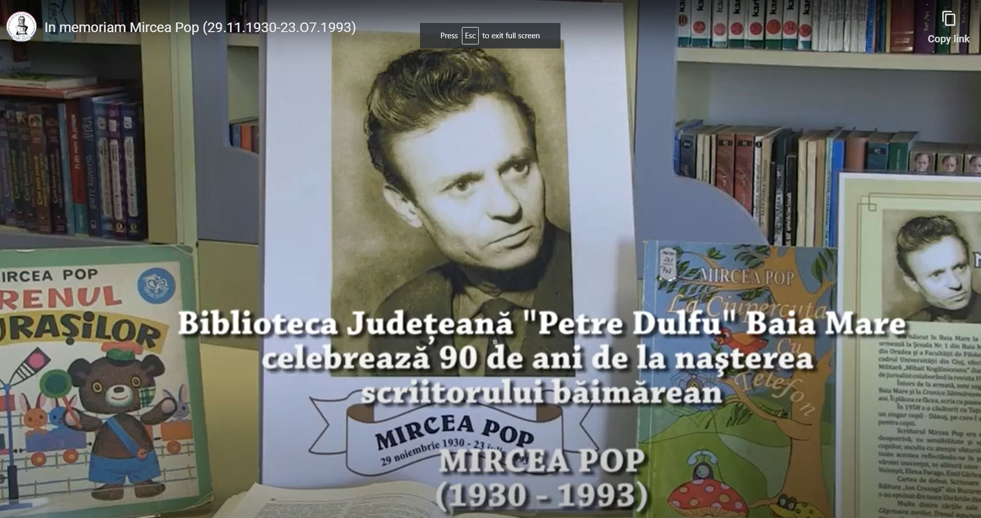 Mircea Pop, 29 noiembrie 2020