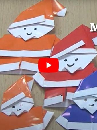 Video – Moș Crăciun din hârtie în tehnica Origami, dec20