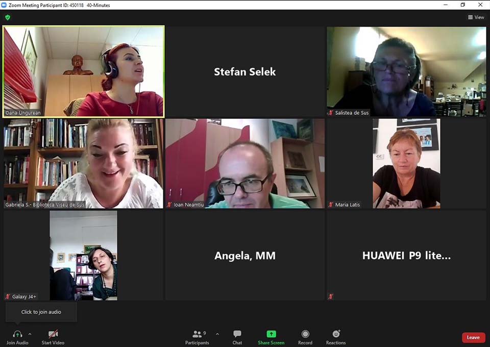 Întâlnire profesională între bibliotecari publici din județul Maramureș, online 16 iulie 2021