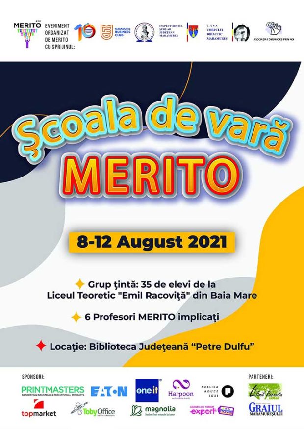 Școala de vară MERITO – 9-12 august 2021
