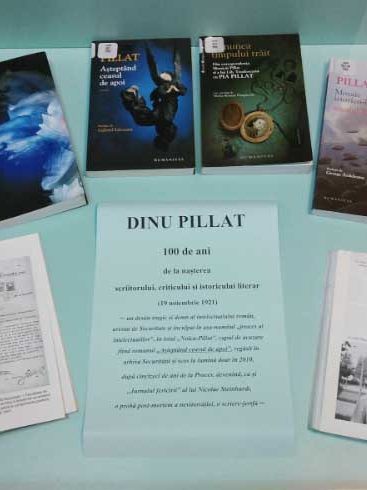 Vitrină de carte – 100 de ani de la nașterea scriitorului Dinu Pillat (19 noiembrie 1921)