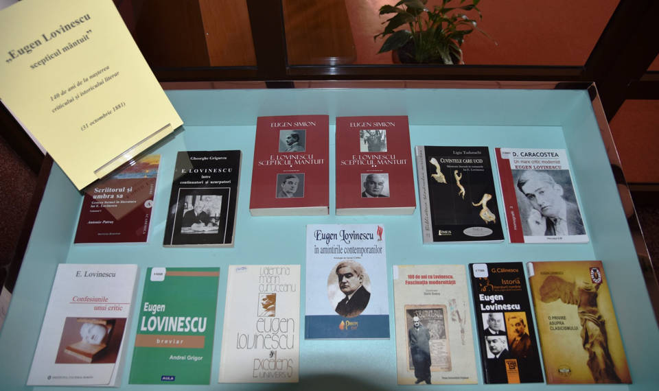 Vitrina de carte Eugen Lovinescu – 140 de ani de la naștere (31 octombrie 1881)