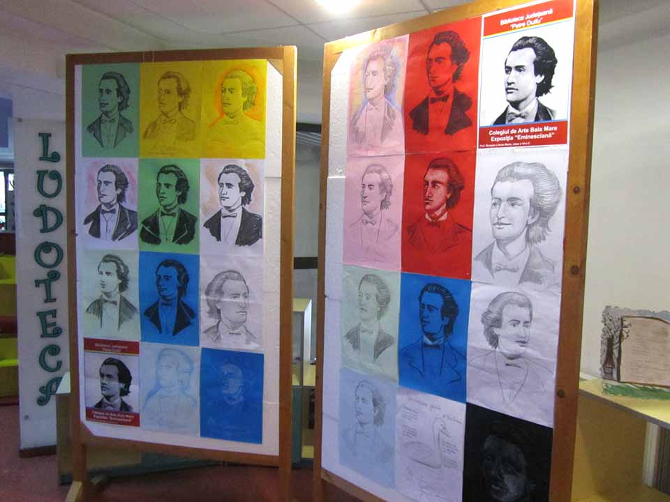 Expozitie Imagini şi chipuri eminesciene la BJPD 14-01-2022