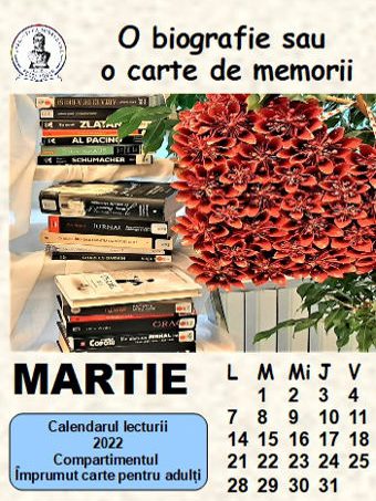 Calendarul lecturii la BJPD – Martie 2022