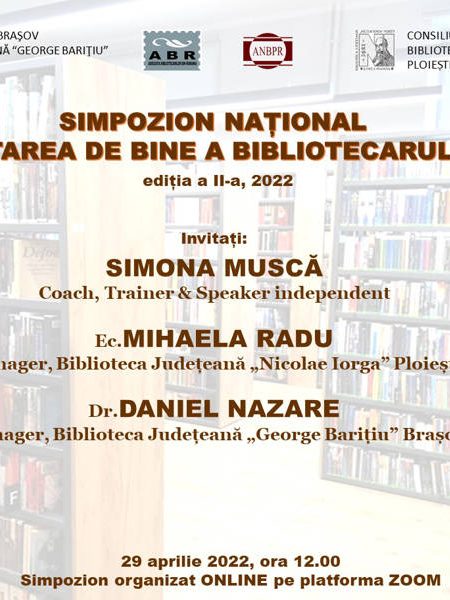 Simpozion starea de bine a bibliotecarului ANBPR 29-04-2022