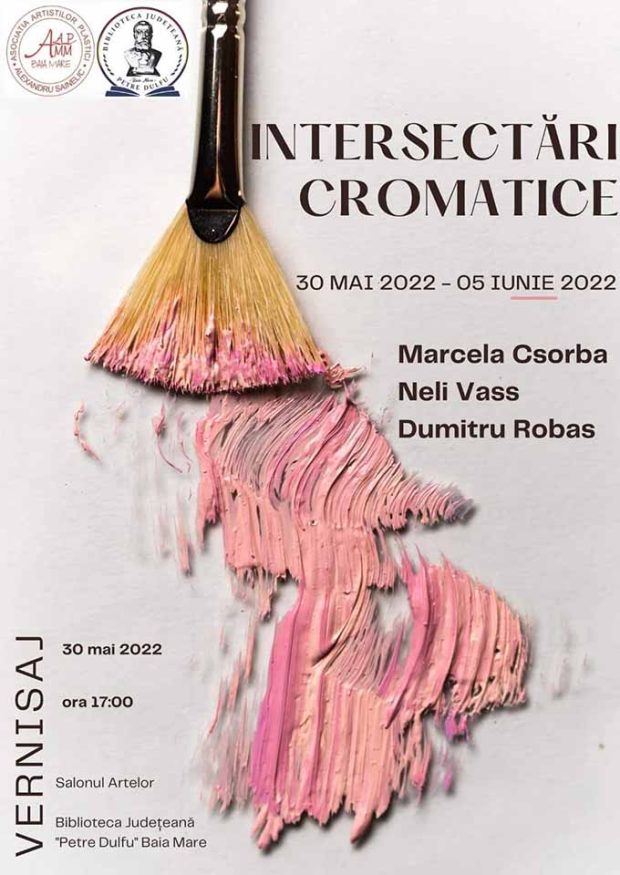 Vernisaj Intersectări cromatice, de Vass, Robas, Csorba, 30 mai 2022