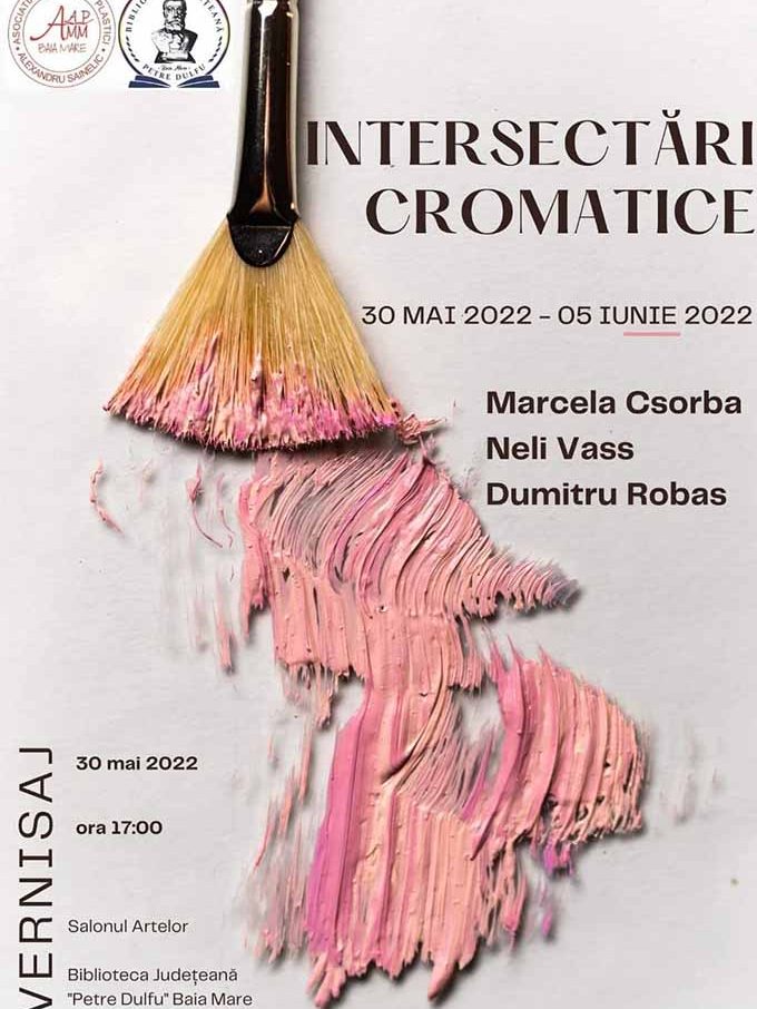 Vernisaj Intersectări cromatice, de Vass, Robas, Csorba, 30 mai 2022