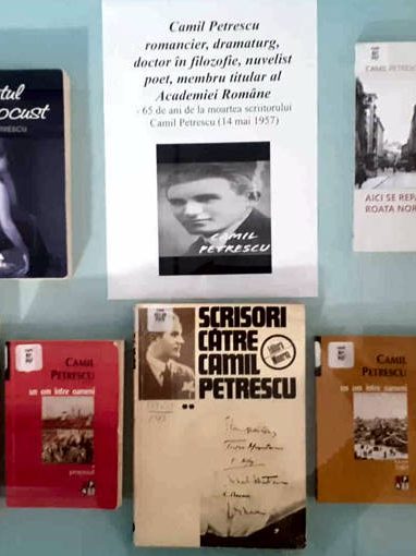 Vitrină de carte Camil Petrescu, 65 de ani de la moarte, BJPD 14 mai 2022