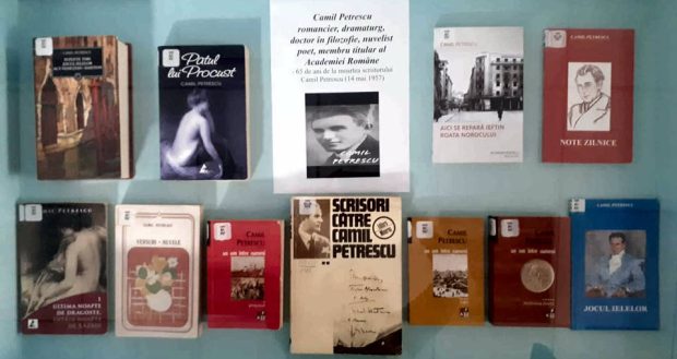 Vitrină de carte Camil Petrescu, 65 de ani de la moarte, BJPD 14 mai 2022