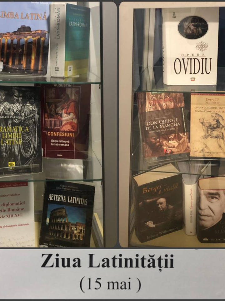 Ziua Internaţională a Latinătății – Expoziţie de carte la BJPD 15 mai 2022