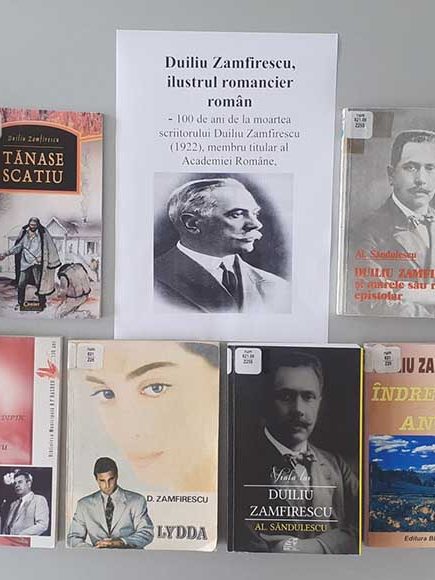 Vitrina de carte – 3 iunie – 100 de ani de la moartea scriitorului Duiliu Zamfirescu (1922)