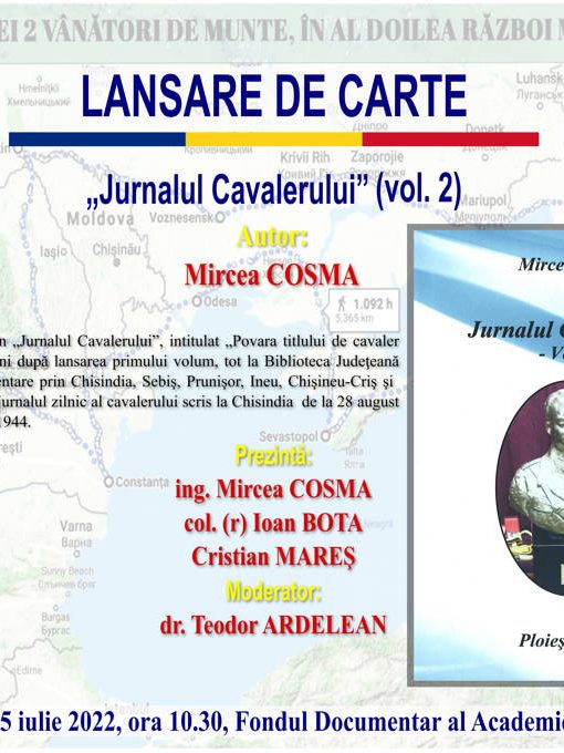 Afis Lansare carte Mircea COSMA – vol. 2