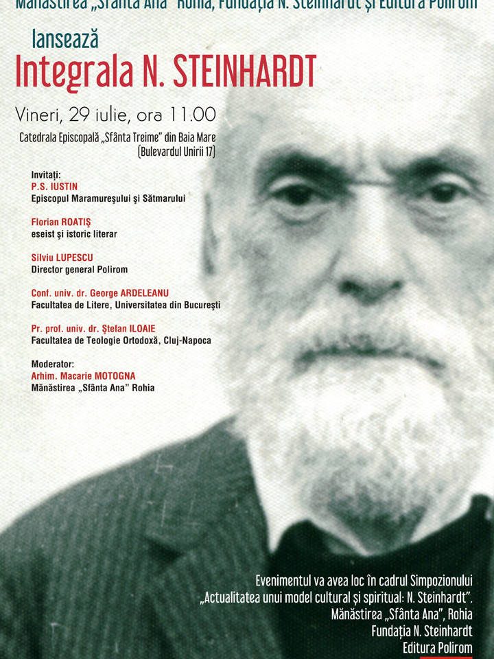 Afiș Lansarea Integralei N Steinhardt 29-07-2022