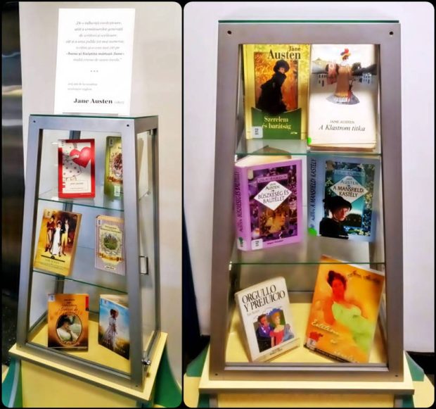 Vitrină de carte – Jane Austen, 205 ani de la moarte – BJPD 18 iulie 2022