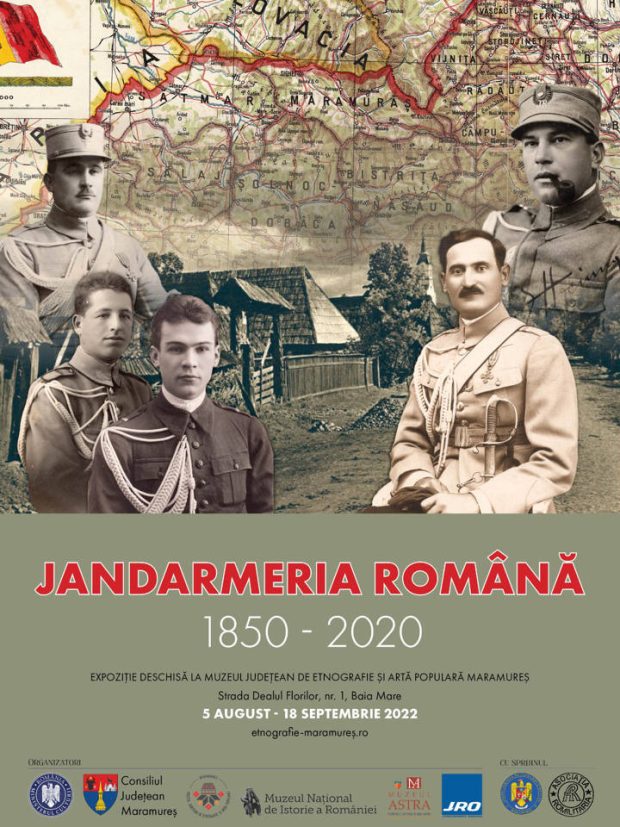 Afiș Expoziția Jandarmeria Română 1850 – 2020, 5 aug – 18 sep 2022