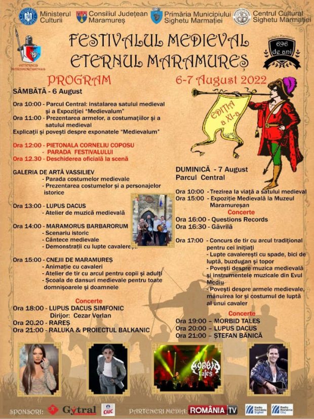 Afiș Festivalul Medieval Eternul Maramureş, 6-7 aug 2022-min