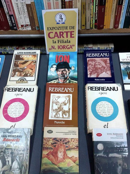 Expoziție de carte – Liviu Rebreanu – la Filiala Iorga a BJPD 01-09-2022