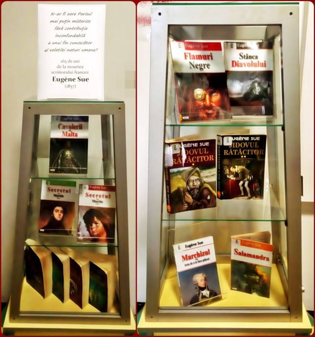 Vitrină de carte – 165 de ani de la moartea scriitorului Eugène Sue (3 august 1857)