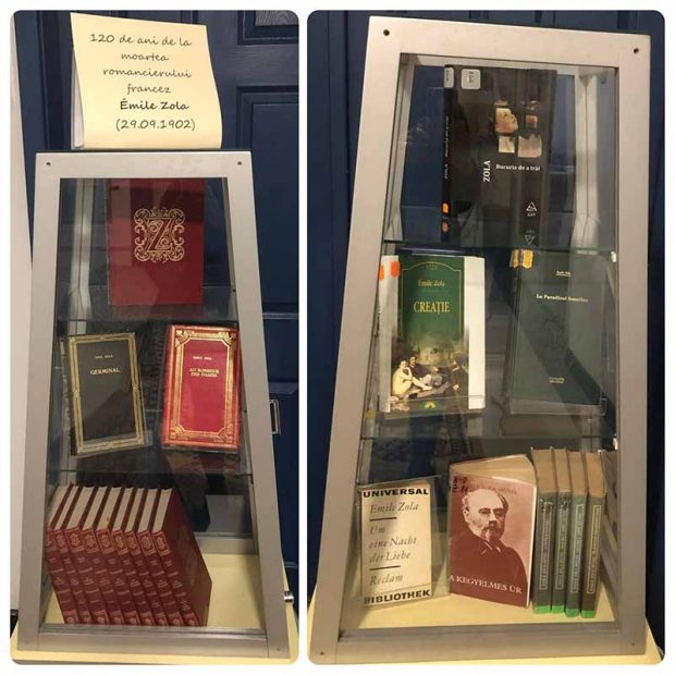 Vitrină de carte la BJPD – Émile Zola (29 septembrie 1902)