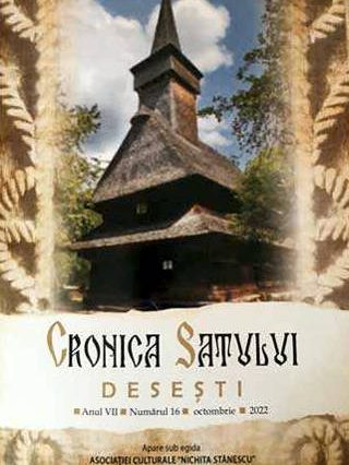 Cronica satului Desești nr 16 – coperta © Graiul