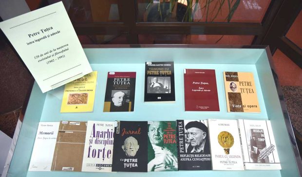 Petre Țuțea – 120 de ani – vitrină de carte la BJPD 06-10-2022
