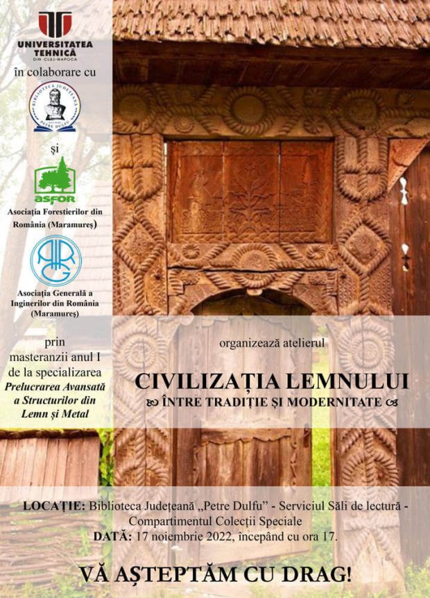 Afis atelier Civilizatia lemnului – BJPD 17-11-22