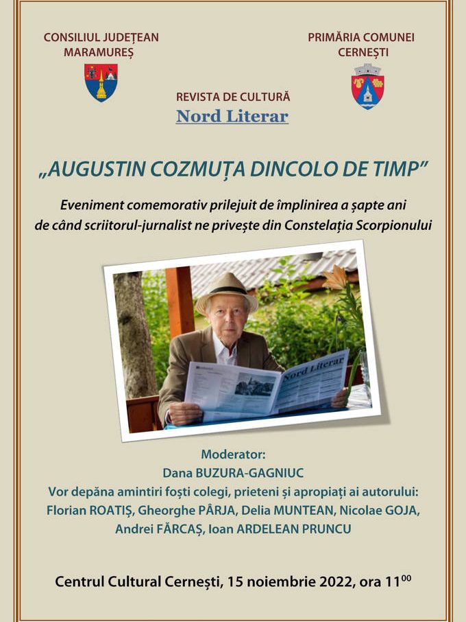 Eveniment comemorativ – Augustin Cozmuța dincolo de timp – 15.11.2022