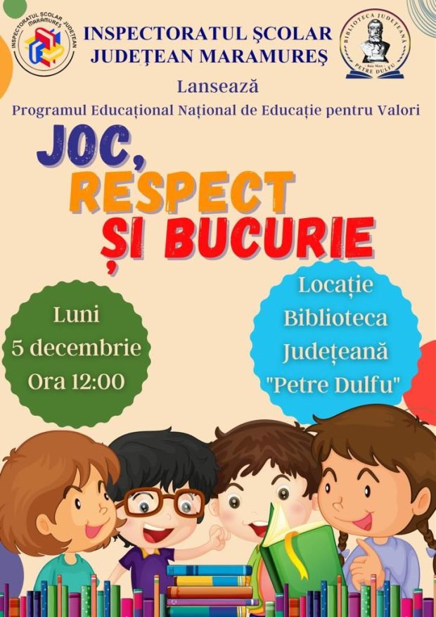 Joc, respect și bucurie – la Biblioteca Judeţeană Petre Dulfu – 05-12-22