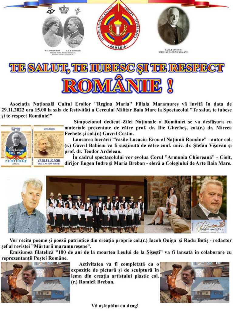 Simpozion Te salut, te respect și te iubesc, Românie 29-11-2022