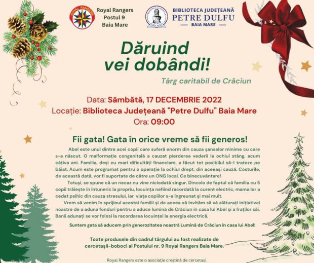 Afis Târg caritabil BJPD 17-12-22