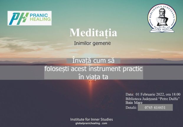 Afis Pranic Healing – Meditația Inimilor gemene 01-02-23