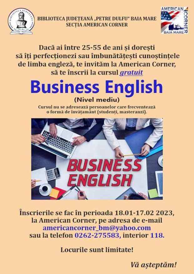 American Corner – curs Business English – BJPD-18-01-23