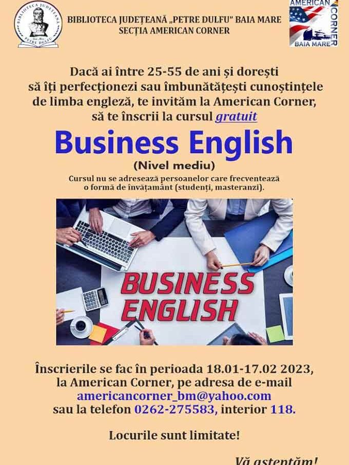 American Corner – curs Business English – BJPD-18-01-23