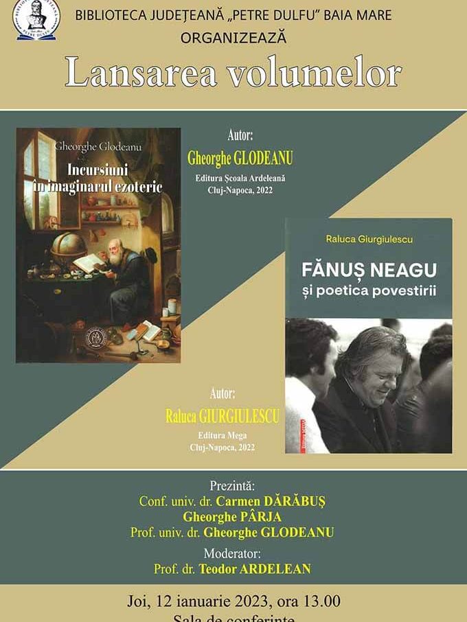 Lansare de carte „Incursiuni în imaginarul ezoteric” BJPD-12-01-23