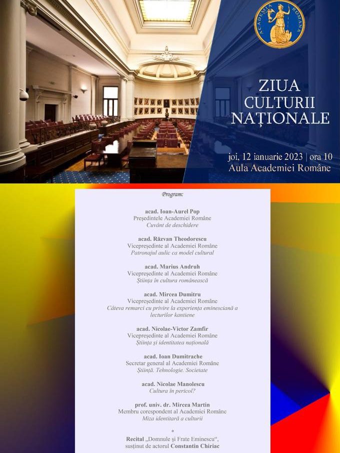 Ziua Culturii Nationale – Academia Română Afis 12-01-23