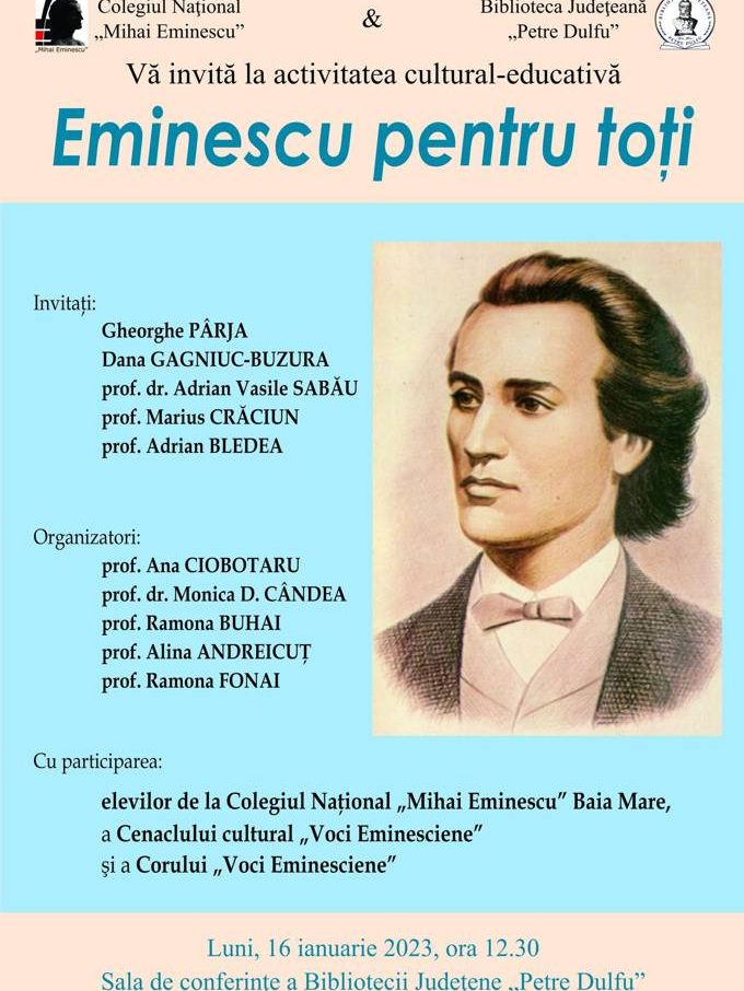 activitatea cultural-artistică Eminescu pentru toți la BJPD 16-01-23