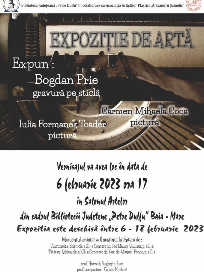 Afis Expozitia de Artă – AAP la BJPD -06-02-2023