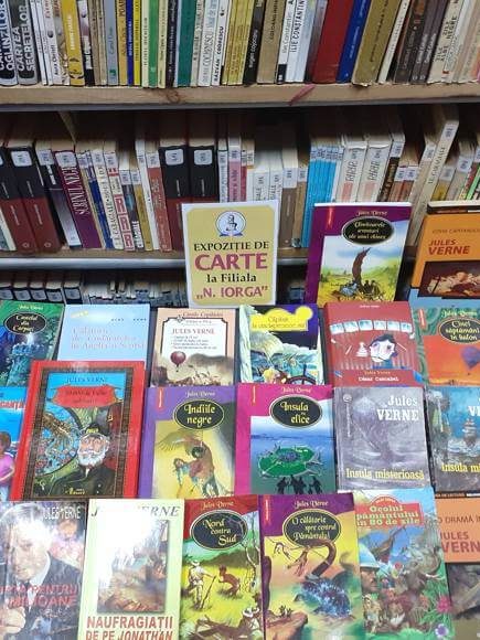 Expoziție de carte – Jules Verne, creatorul romanului SF – la Filiala Iorga BJPD 08-02-23