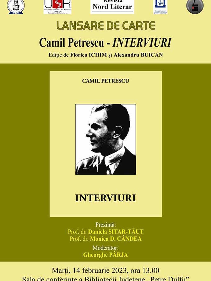 Lansare de carte „Camil Petrescu – Interviuri” – BJPD 14-02-23
