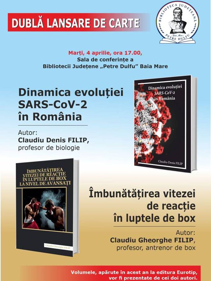 Dubla lansare de carte Filip Claudiu – 4 aprilie 2023