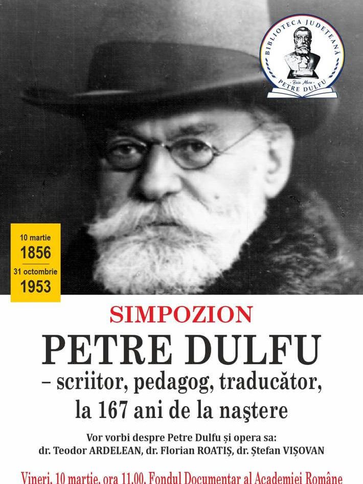 Simpozionul „Petre Dulfu – scriitor, pedagog, traducător” – BJPD 10-03-2023