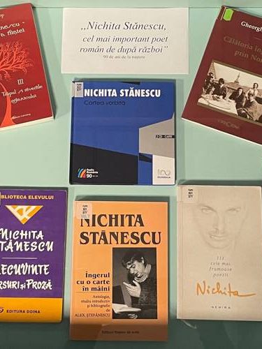 Vitrină de carte – 90 de ani de la naşterea poetului şi scriitorului Nichita Stănescu – BJPD 31-03-23