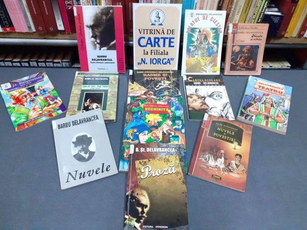 Barbu Ștefănescu Delavrancea – 165 ani – Vitrină de carte la Filiala Iorga BJPD-11-04-23