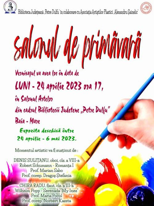 Vernisaj expoziție de pictură „Salonul de primăvară” – BJPD 24-04-2023